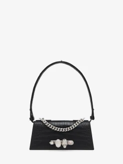 Borsa Jewelled Mini a spalla da Donna in Nero