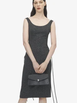 Borsa Skull con manico superiore da Donna in Nero