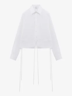 Camicia con coulisse da Donna in Bianco Ottico