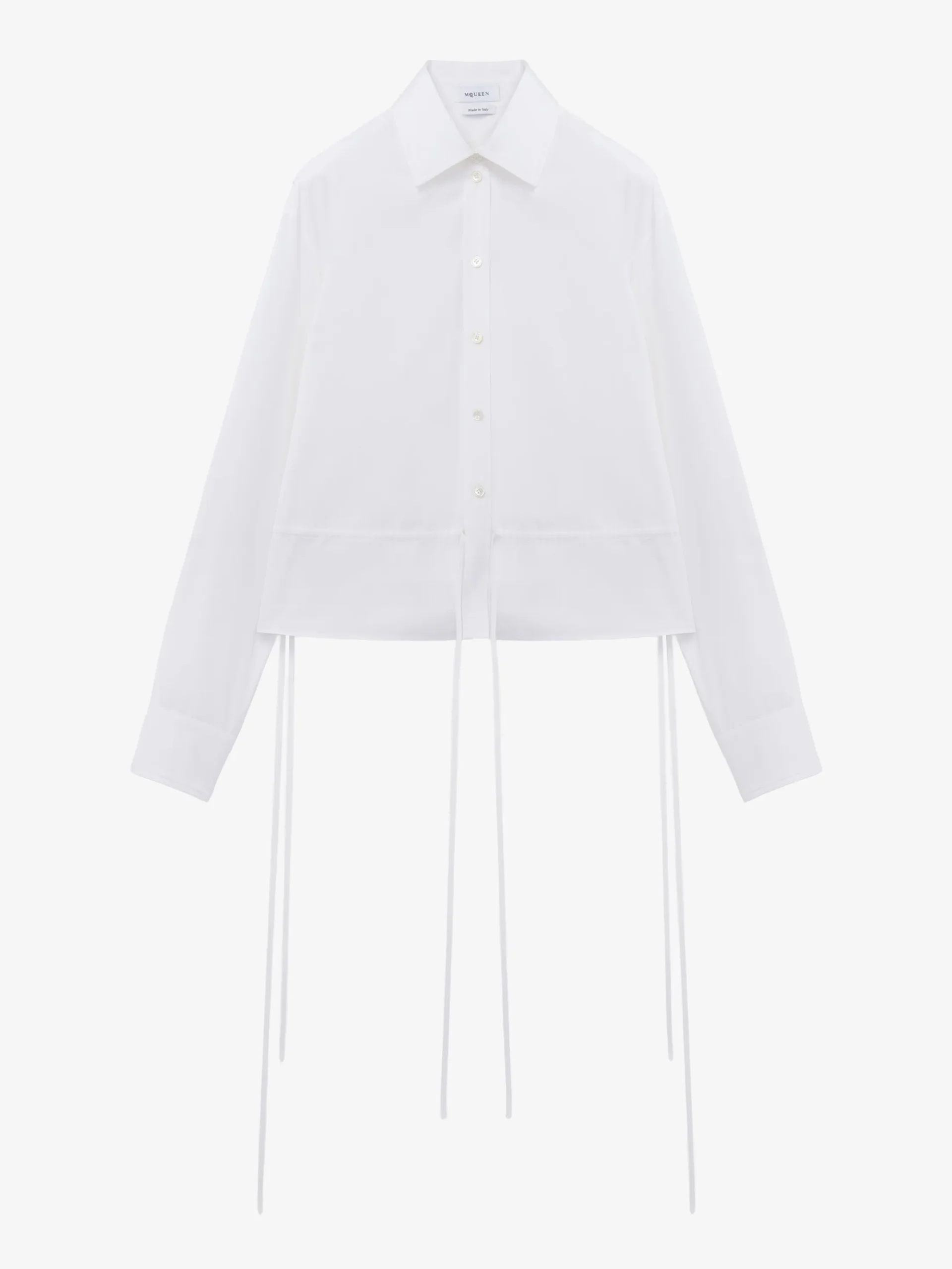 Camicia con coulisse da Donna in Bianco Ottico