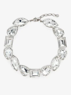Choker Cocktail da Donna in Finitura argento/Trasparente