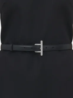 Cintura T-Bar da Donna in Nero