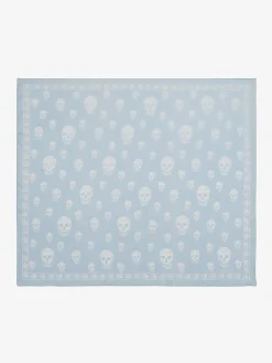 Foulard Skull classico da Donna in Azzurro