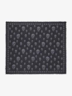Foulard Skull classico da Uomo in Nero/Grigio Scuro