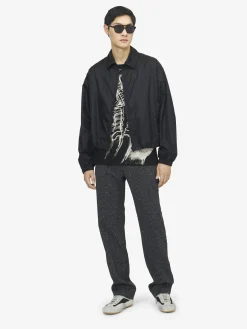 Giacca Skull jacquard da Uomo in Nero