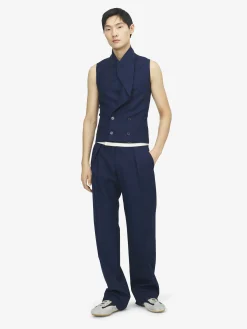 Gilet sartoriale da Uomo in Indaco