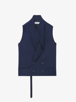 Gilet sartoriale da Uomo in Indaco