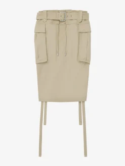 Gonna midi cargo da Donna in Beige