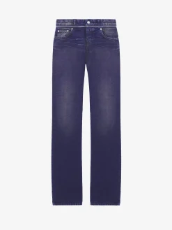 Jeans bootcut con zip a vista da Donna in Violetto