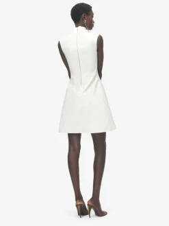 Miniabito con corsetto e cut-out da Donna in Avorio