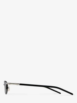Occhiali da sole cat-eye sottili con T-Bar da Donna in Nero