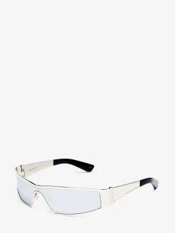 Occhiali da sole in metallo Y2K in Argento Chiaro