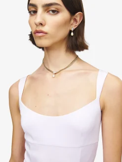 Orecchini Skull con cristalli da Donna in Finitura oro pallido