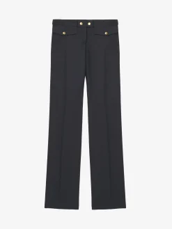 Pantaloni a gamba dritta da Donna in Nero