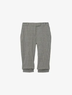 Pantaloni Capri sartoriali con motivo vichy da Donna in Nero/Avorio
