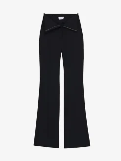 Pantaloni con risvolto in vita da Donna in Nero