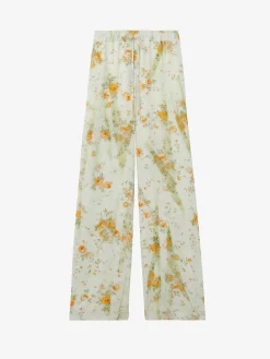 Pantaloni pyjama con motivo floreale da Donna in Pietra/Arancione chiaro