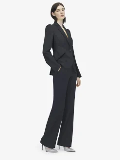 Pantaloni sartoriali a vita alta da Donna in Indaco