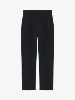 Pantaloni smoking con dettaglio plissettato da Uomo in Nero