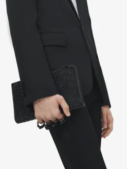 Pochette piatta Knuckle da Donna in Nero