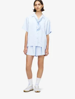 Sciarpa Skull a nastro da Donna in Azzurro