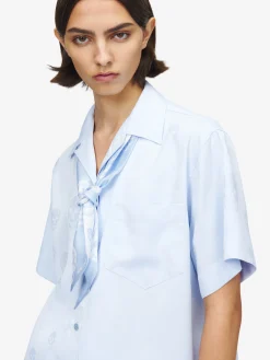Sciarpa Skull a nastro da Donna in Azzurro