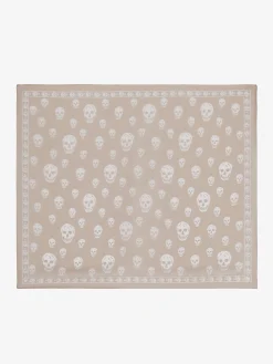 Sciarpa Skull classica da Donna in Avorio/Beige