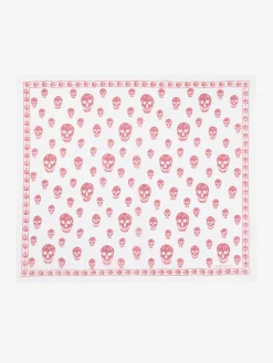 Sciarpa Skull classica da Donna in Avorio/Blush