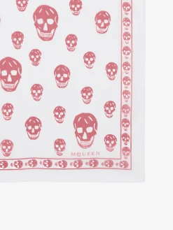 Sciarpa Skull classica da Donna in Avorio/Blush
