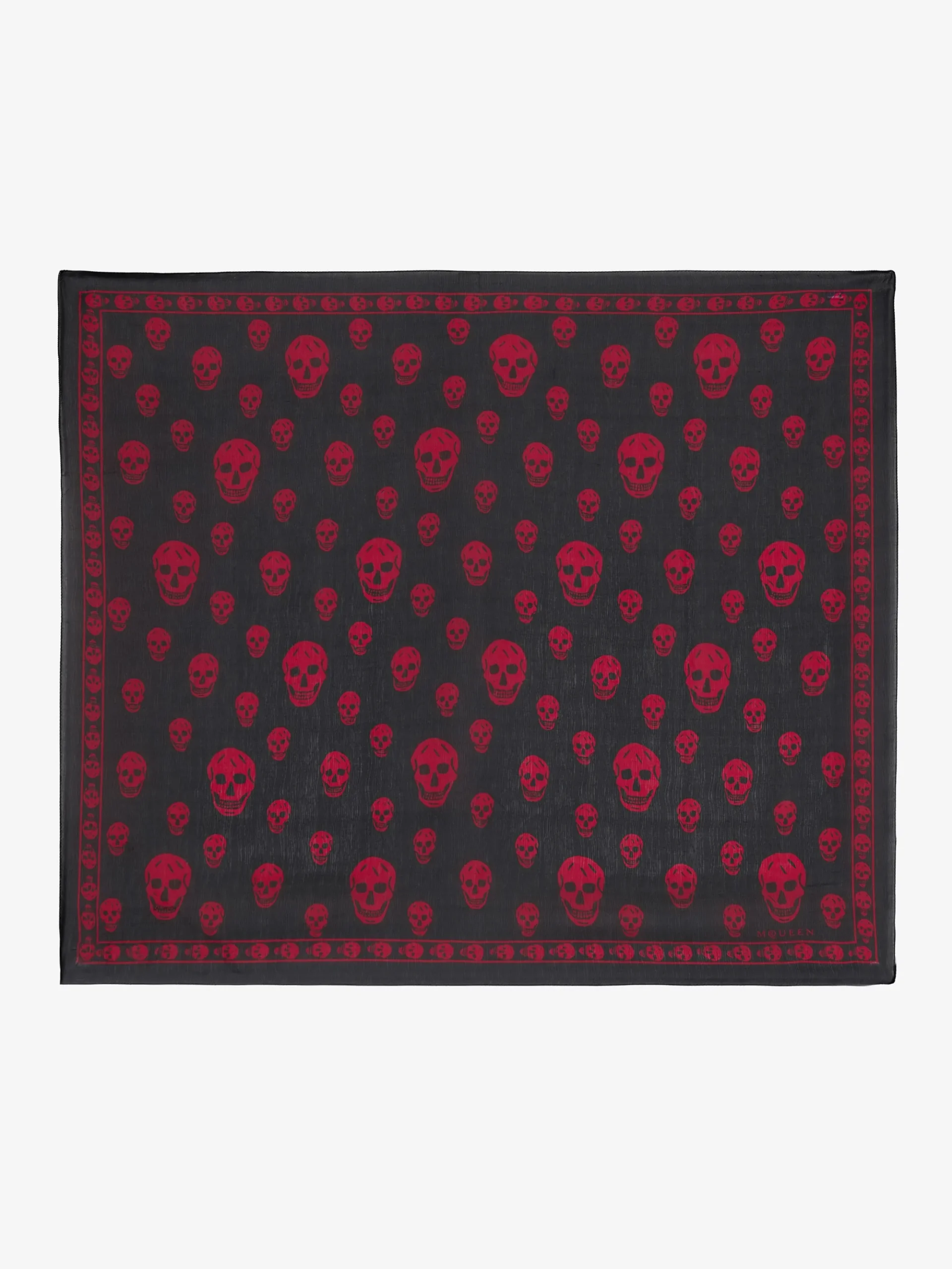Sciarpa Skull classica da Donna in Nero/Rosso
