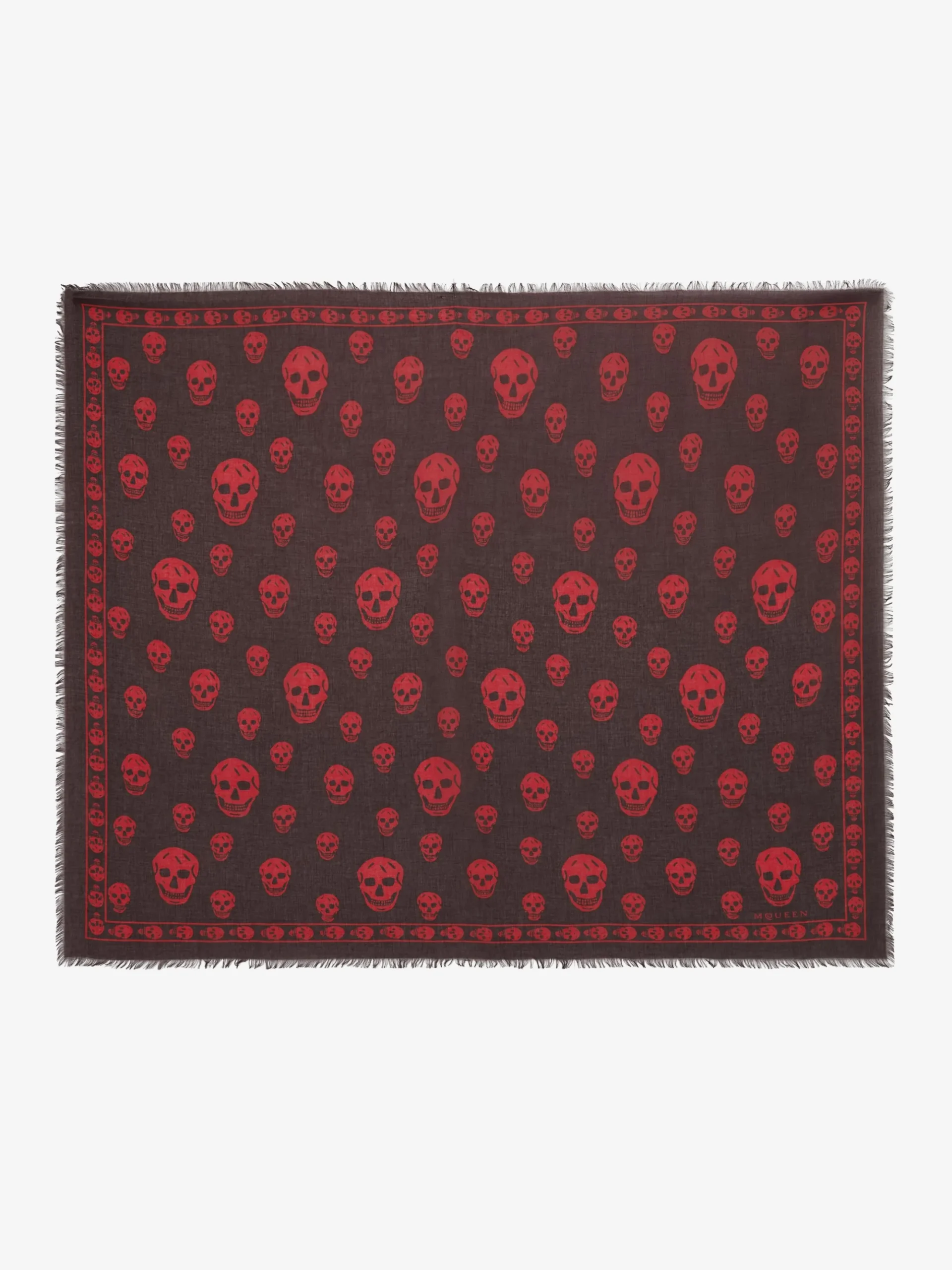 Sciarpa Skull classica in Rosso Scuro