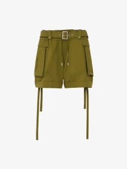 Shorts cargo oversize da Donna in Verde oliva