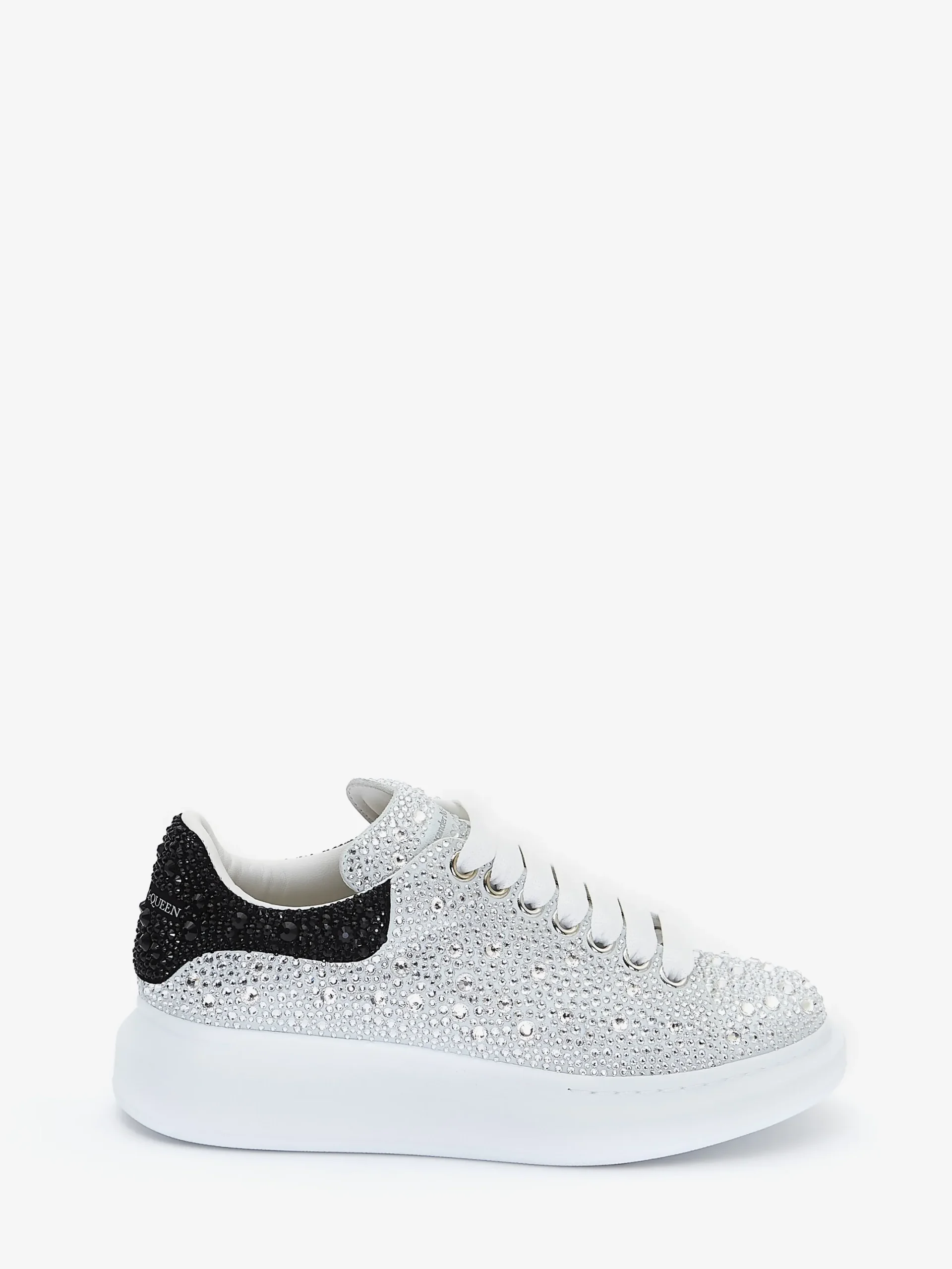 Sneaker Oversize con Cristalli da Donna in Bianco/Cristallo