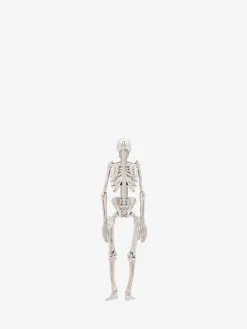 Spilla Dancing Skeleton da Uomo in Finitura argento