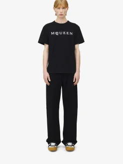 T-shirt con logo da Uomo in Nero