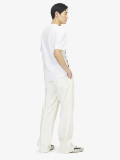 T-shirt con stampa del Sketch Logo da Uomo in Bianco/Nero